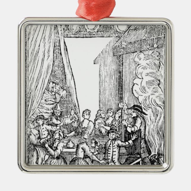 The Harvest Supper, from the Roxburghe Ballads Metal Ornament (Front)