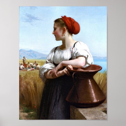 The Harvester 1868 William Adolphe Bouguereau Poster
