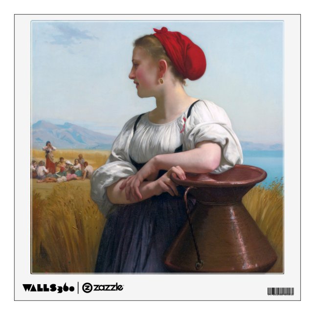 The Harvester, Bouguereau Wall Decal (Front)