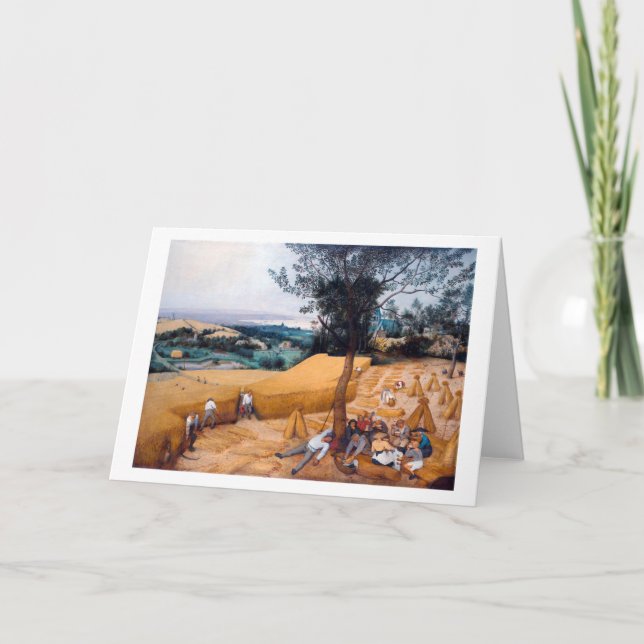 The Harvesters, Pieter Bruegel Card (Front)