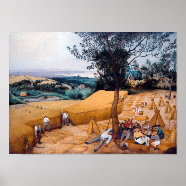 The Harvesters, Pieter Bruegel Poster (Front)