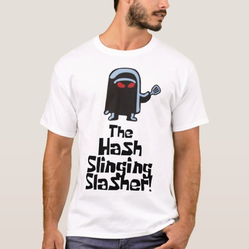 The Hash Slinging Slasher Black Text Sticker T_Shirt