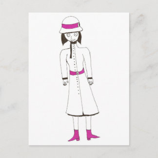 The Hat and Coat creepy girl Postcard