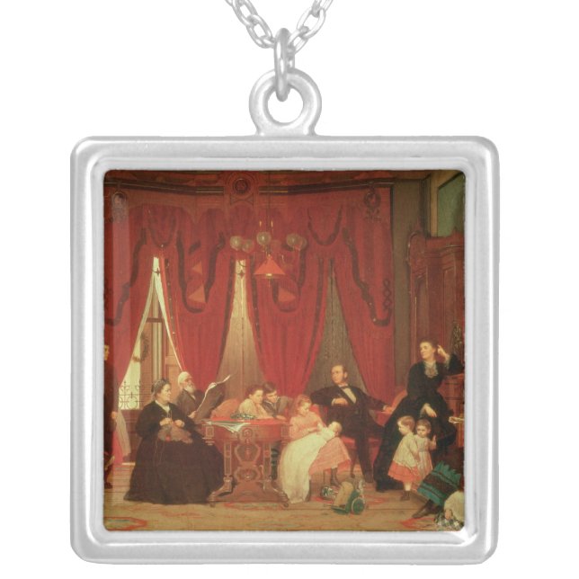 The Hatch Family, 1870-71 Silver Plated Necklace (Front)