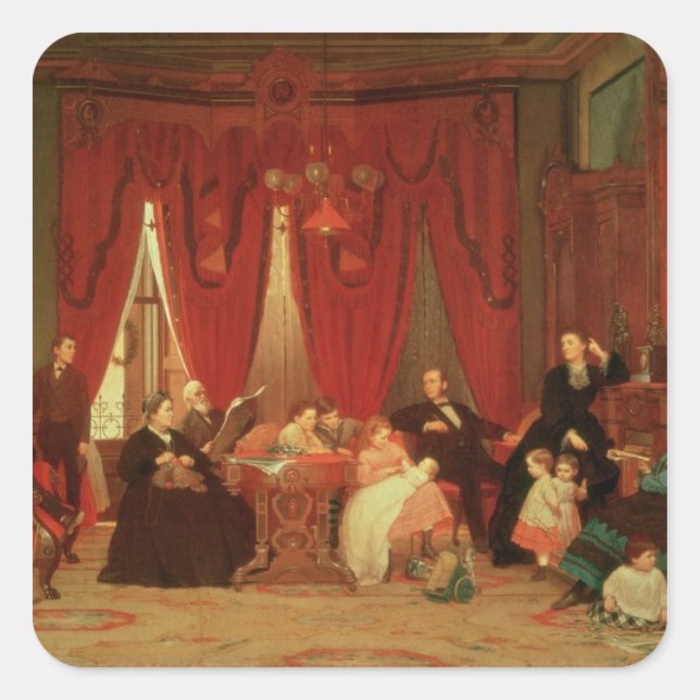 The Hatch Family, 1870-71 Square Sticker (Front)