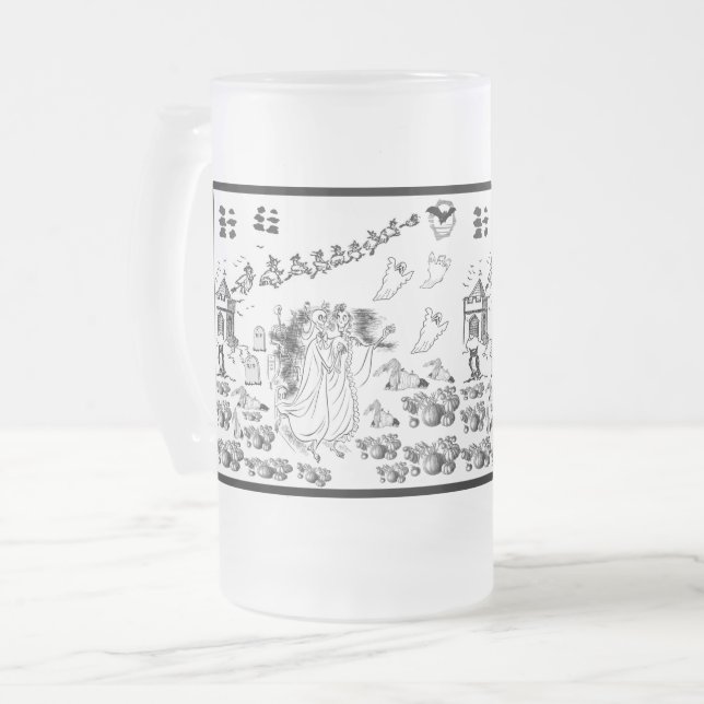 The Haunted Ceremony - Frosted Glass Beer Mug (Front Left)