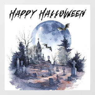 The Haunted Graveyard Halloween Window Cling