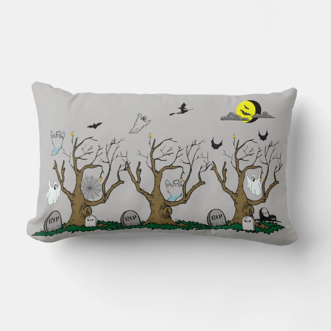 The Haunted Graveyard- Lumbar Pillow (Front)