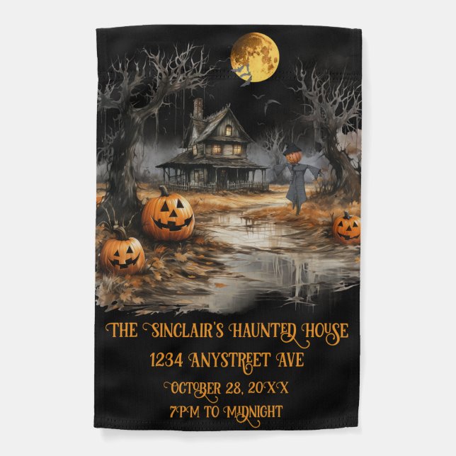 The Haunted Homestead Garden Flag (Front)