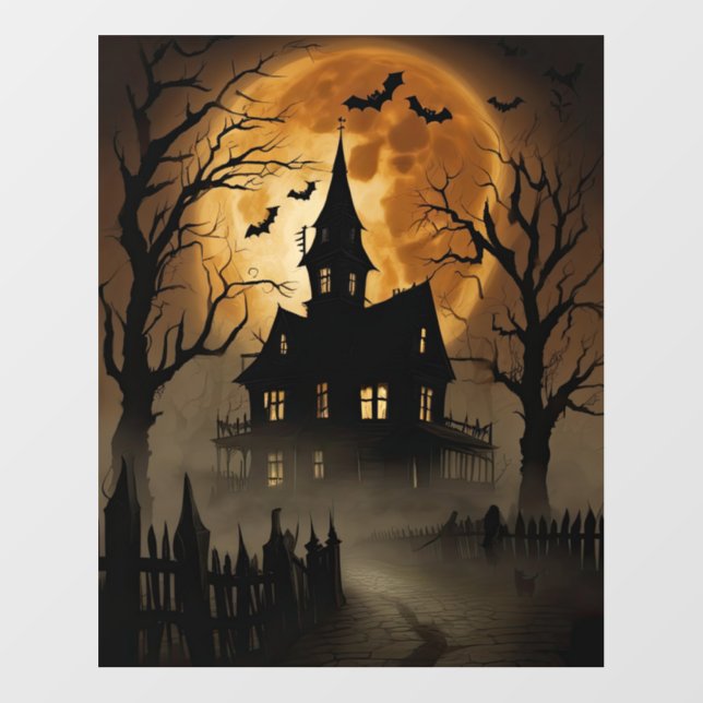 The Haunted Mansion Under the Full Moon Wall Decal (Front)