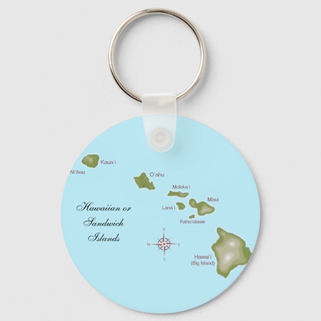 The Hawaiian Islands Keychain (Front)