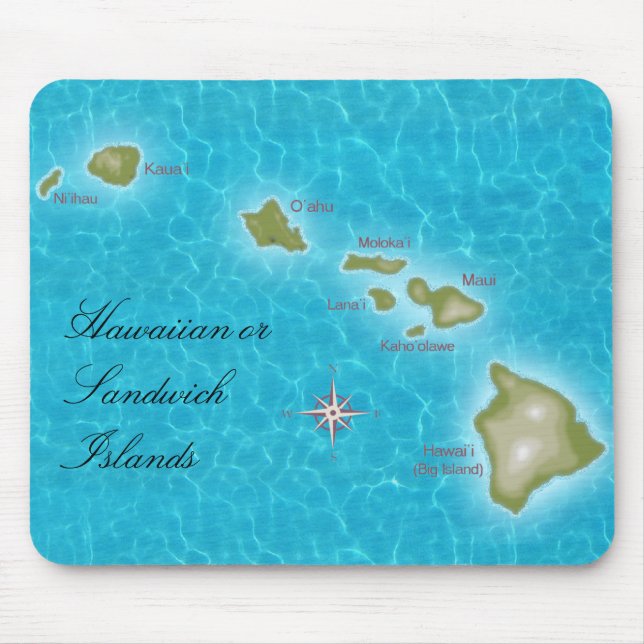 The Hawaiian Islands Mouse Pad (Front)