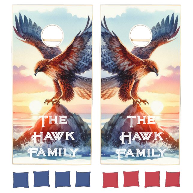 The Hawk Family Head Of The Family At Sea Cornhole Set (Set)
