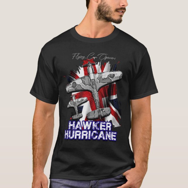 The Hawker Hurricane British RAF Fighter Plane T-Shirt (Front)