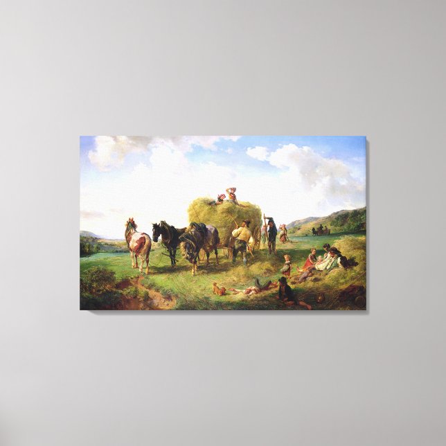 The Hay Harvest, 1869 Canvas Print (Front)