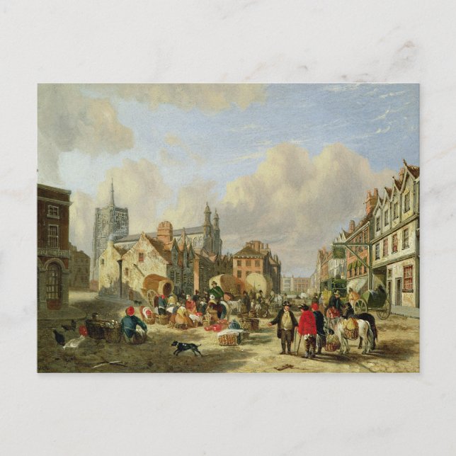 The Haymarket, Norwich, 1825 (oil on panel) Postcard (Front)