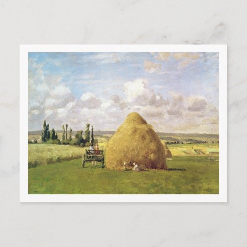 The haystack Pontoise 1873 Postcard