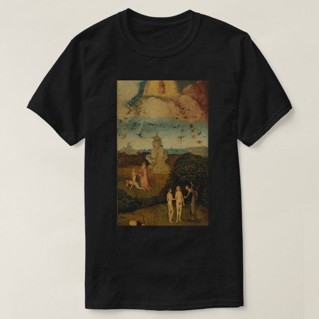 The Haywain Triptych Famous Painting By Bosch T-Shirt (Design Front)