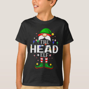The Head Elf Christmas Family Pajama Party T-Shirt