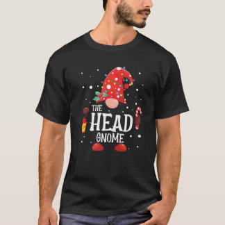The Head Gnome Matching Family Christmas Gnome Paj T-Shirt