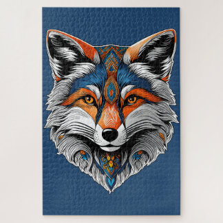 The head of a beautiful fox jigsaw puzzle