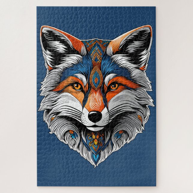 The head of a beautiful fox jigsaw puzzle (Vertical)