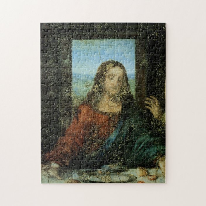 The Head of Christ by Leonardo Da Vinci Jigsaw Puzzle | Zazzle.com