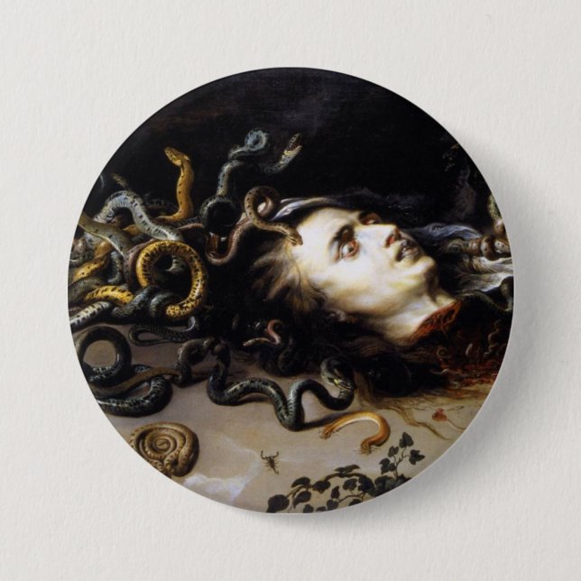 The Head of Medusa Pinback Button (Front)