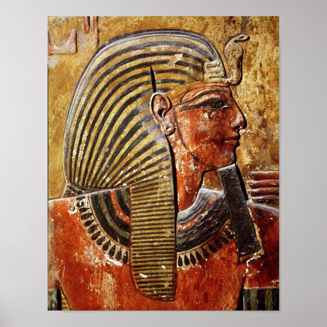 The head of Seti I  from the Tomb of Seti Poster (Front)