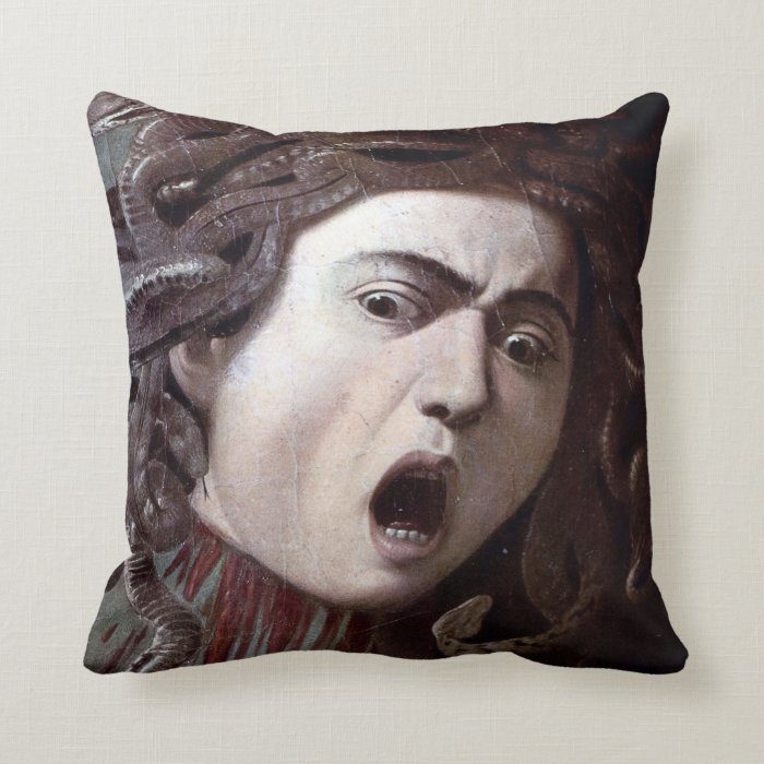 The Head of The Medusa by Michelangelo Caravaggio Pillow