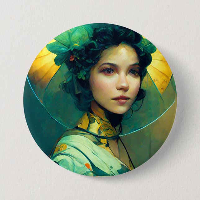 The Headdress Fantasy Sci-Fi Button (Front)