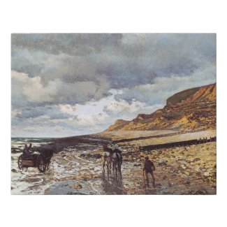 The Headland of the Heve at Low Tide Claude Monet Faux Canvas Print