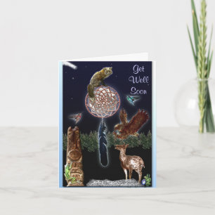 "THE HEALING CIRCLE" Get Well Soon Note-cards Card