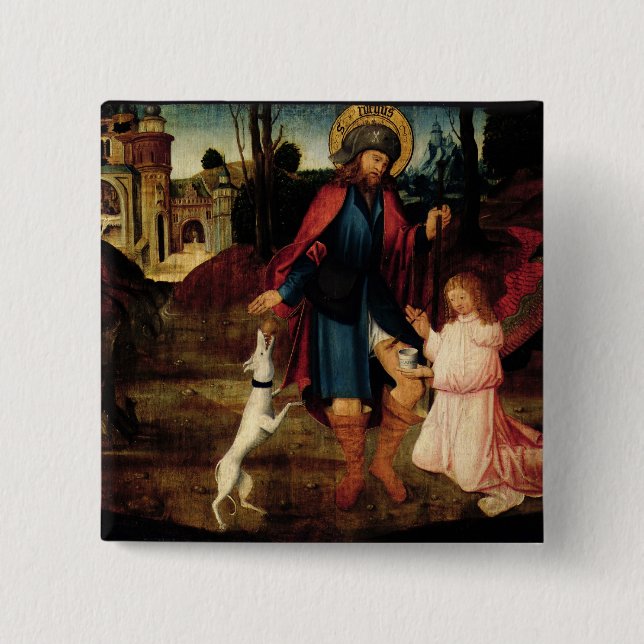 The Healing of Saint Roch Pinback Button (Front)