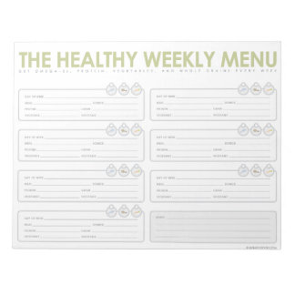 The Healthy Weekly Menu Notepad