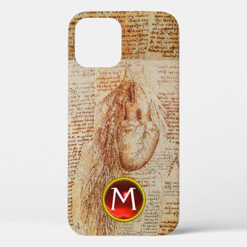 The Heart and the Bronchial Arteries Gem Monogram iPhone 12 Case
