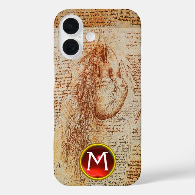 The Heart and the Bronchial Arteries Gem Monogram Case-Mate iPhone Case (Back)