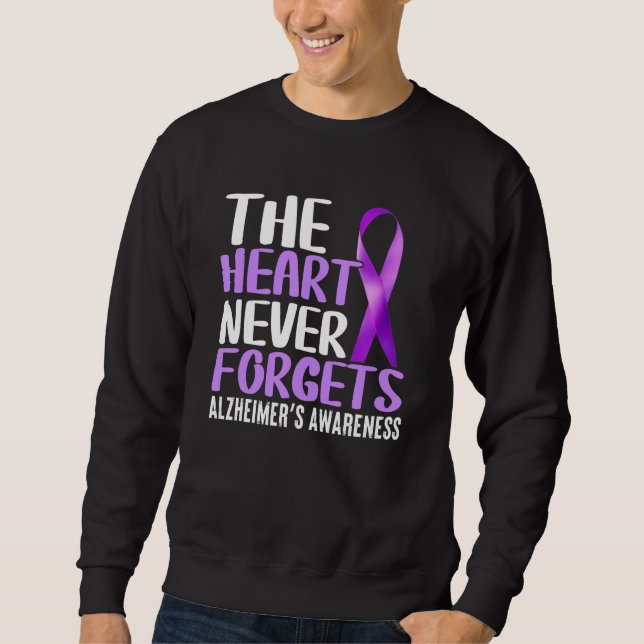 The Heart Never Forgets  Alzheimer´s Awareness Sweatshirt (Front)