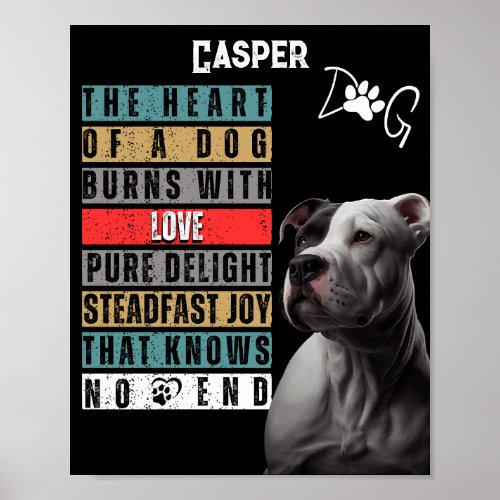The Heart of a Dog _ American Bulldog Poster