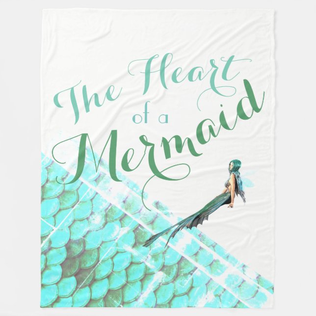 The Heart of a Mermaid Blanket 3 Sizes (Front)