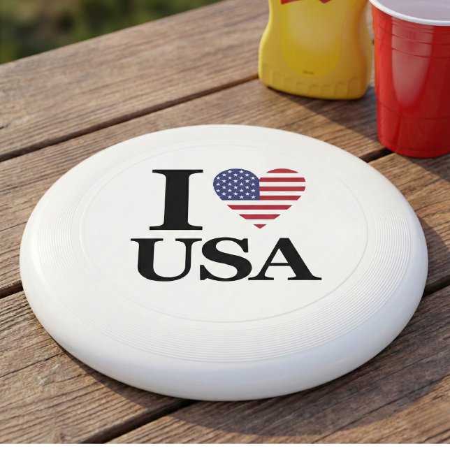 The "Heart of America" Flying Disc (A Classic Toy with American Flair.)