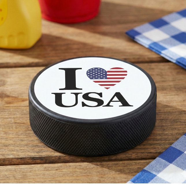 The "Heart of America" Hockey Puck (Face-Off with Freedom.)