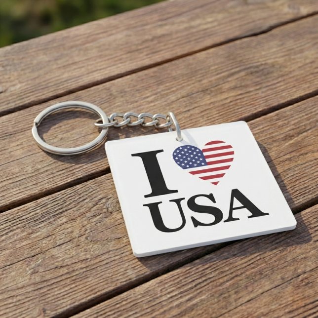The "Heart of America" Keychain (Love for USA.)