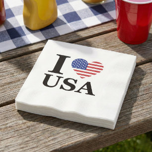 The "Heart of America" Party Napkin