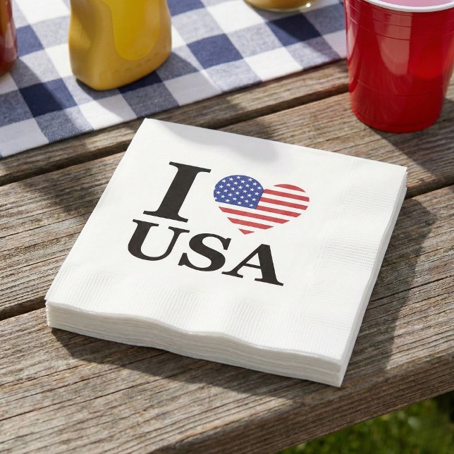 The "Heart of America" Party Napkin (Freedom’s Favorite Napkin.)