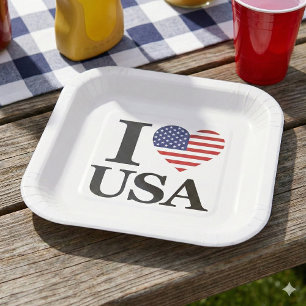 The "Heart of America" Party Plate