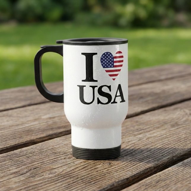 The "Heart of America" Travel Mug (Commute With American Pride.)