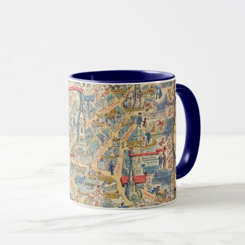 The Heart of Birmingham England Map Mug