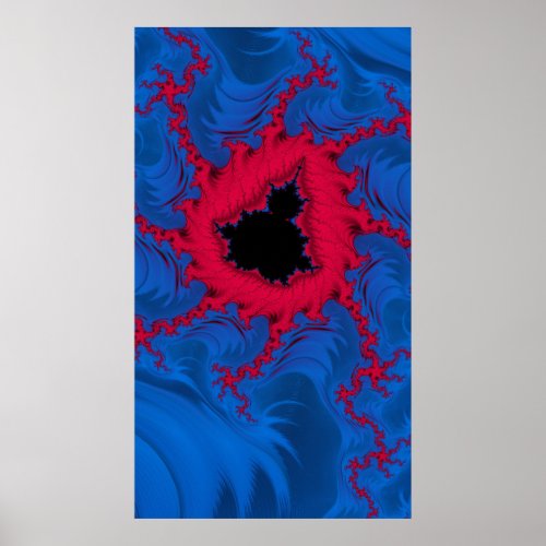 The Heart Of Mandelbrot Fractal Abstract Art Poster
