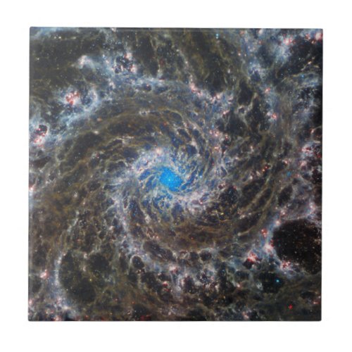 The Heart Of Messier 74 Ceramic Tile